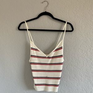 Kendall & Kylie low striped tank top